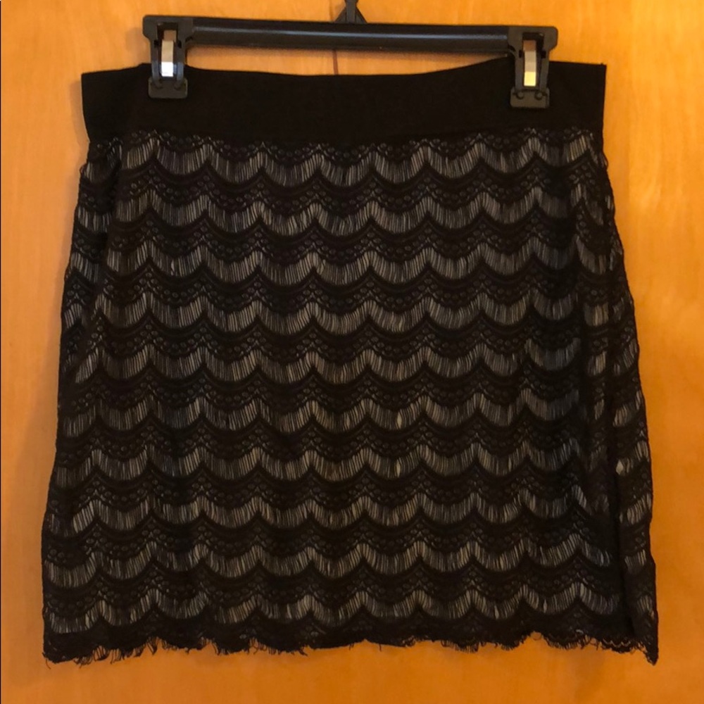 Free people lace stretchy miniskirt